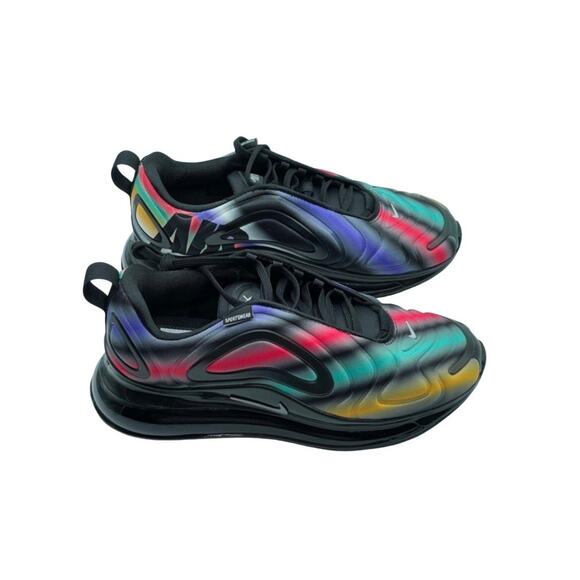 NIKE Air Max 720 GS Black Color Streaks Youth 4 Sporty Athletic Everyday Stylish - Picture 1 of 13